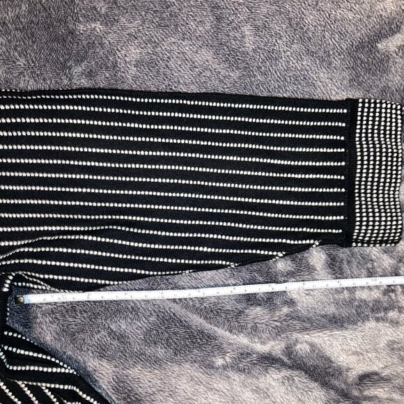 Wendy Williams Black and White Striped Dress L - Picture 7 of 8